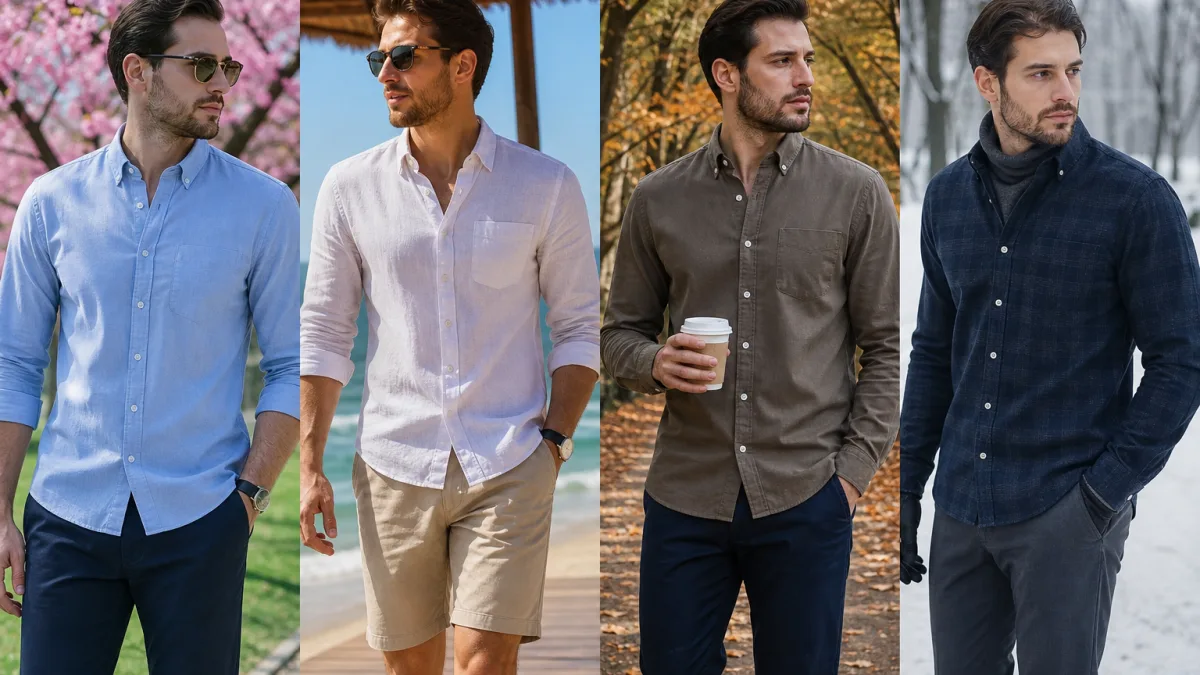 پیراهن مردانه دکمه دار مناسب استفاده روزمره و اداری
