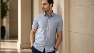 پیراهن مردانه نخی آستین کوتاه یا لینن؟